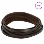 vidaXL Kožený remienok Tmavohnedá 1000 x 0,5 cm Koža – Obrázok 2
