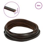 vidaXL Kožený remienok Tmavohnedá 1000 x 0,5 cm Koža – Obrázok 8