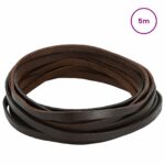 vidaXL Kožený remienok Tmavohnedá 500 x 0,8 cm Koža – Obrázok 2