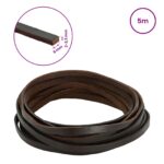 vidaXL Kožený remienok Tmavohnedá 500 x 0,8 cm Koža – Obrázok 8