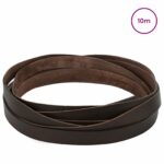 vidaXL Kožený remienok Tmavohnedá 1000 x 1,5 cm Koža – Obrázok 2