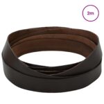 vidaXL Kožený remienok Tmavohnedá 200 x 3,5 cm Koža – Obrázok 2