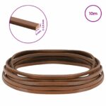vidaXL Kožený remienok Hnedá 1000 x 0,3 cm Koža – Obrázok 8