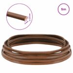 vidaXL Kožený remienok Hnedá 500 x 0,4 cm Koža – Obrázok 8