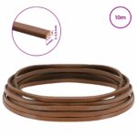 vidaXL Kožený remienok Hnedá 1000 x 0,4 cm Koža – Obrázok 8