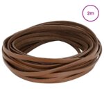 vidaXL Kožený remienok Hnedá 200 x 0,5 cm Koža – Obrázok 2