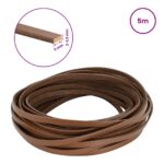 vidaXL Kožený remienok Hnedá 500 x 0,5 cm Koža – Obrázok 8