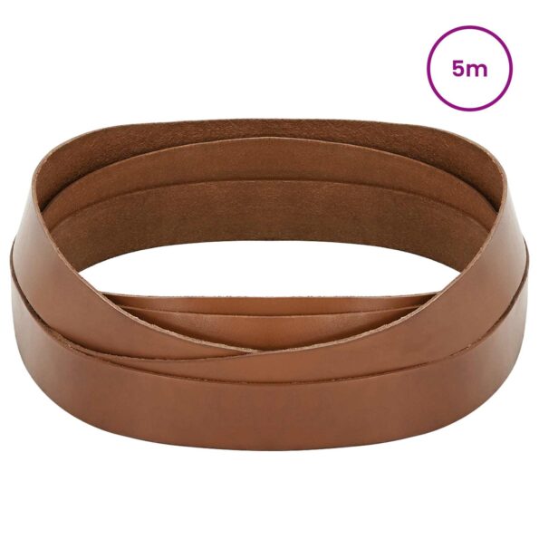 vidaXL Kožený remienok Hnedá 500 x 2,5 cm Koža – Obrázok 2