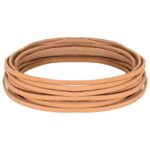 vidaXL Kožený remienok Svetlohnedá 200 x 0,4 cm Koža