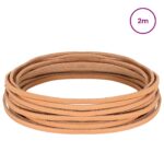 vidaXL Kožený remienok Svetlohnedá 200 x 0,4 cm Koža – Obrázok 2