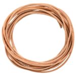 vidaXL Kožený remienok Svetlohnedá 200 x 0,4 cm Koža – Obrázok 3