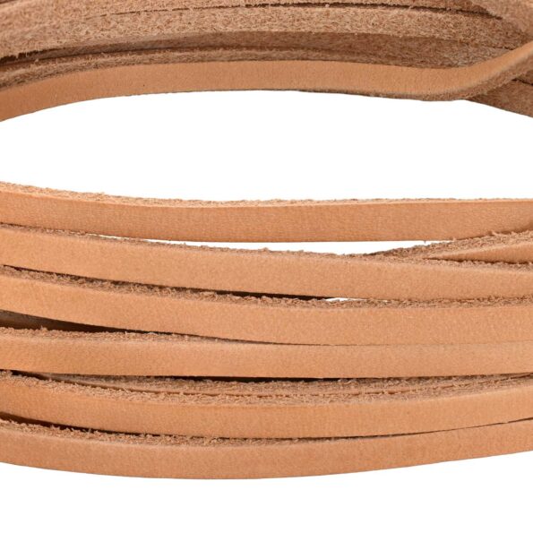 vidaXL Kožený remienok Svetlohnedá 200 x 0,4 cm Koža – Obrázok 4