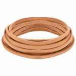 vidaXL Kožený remienok Svetlohnedá 200 x 0,8 cm Koža