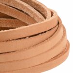 vidaXL Kožený remienok Svetlohnedá 200 x 0,8 cm Koža – Obrázok 4