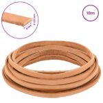 vidaXL Kožený remienok Svetlohnedá 1000 x 0,8 cm Koža – Obrázok 8