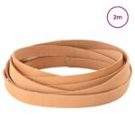 vidaXL Kožený remienok Svetlohnedá 200 x 2 cm Koža – Obrázok 2