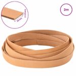 vidaXL Kožený remienok Svetlohnedá 200 x 2 cm Koža – Obrázok 8