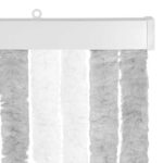 vidaXL Záves proti hmyzu z chenille Svetlo šedá a biela 100 x 200 cm – Obrázok 4