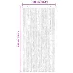 vidaXL Záves proti hmyzu z chenille Svetlo šedá a biela 100 x 200 cm – Obrázok 6