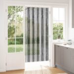 vidaXL Záves proti hmyzu z chenille Šedá a čierna 90 x 200 cm 100% PP