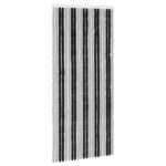 vidaXL Záves proti hmyzu z chenille Šedá a čierna 90 x 200 cm 100% PP – Obrázok 2