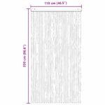 vidaXL Záves proti hmyzu z chenille Šedá a čierna 118 x 220 cm 100% PP – Obrázok 6