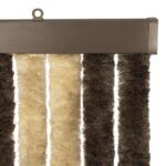 vidaXL Záves proti hmyzu z chenille Tmavohnedá a béžová 100 x 200 cm – Obrázok 4