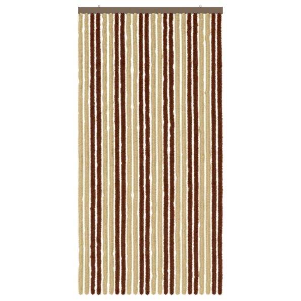 vidaXL Záves proti hmyzu z chenille Hnedá a béžová 100 x 200 cm – Obrázok 3