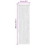 vidaXL Záves proti hmyzu z chenille Šedý a biely 56 x 200 cm 100% PP – Obrázok 6