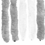 vidaXL Záves proti hmyzu z chenille Šedý a biely 90 x 200 cm 100% PP – Obrázok 5