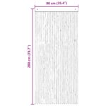 vidaXL Záves proti hmyzu z chenille Šedý a biely 90 x 200 cm 100% PP – Obrázok 6