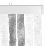 vidaXL Záves proti hmyzu z chenille Šedý a biely 100 x 220 cm 100% PP – Obrázok 4