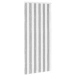 vidaXL Záves proti hmyzu z chenille Šedý a biely 100 x 230 cm 100% PP – Obrázok 2
