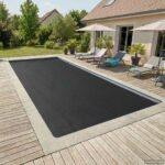 vidaXL Solárny kryt na bazén 800 x 400 cm 110 μm Štvorcový PE Čierna