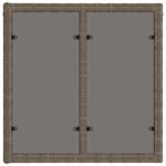 vidaXL Záhradný stôl Šedá a čierna 55 x 55 x 37 cm PE ratan a sklo – Obrázok 4