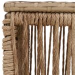 vidaXL Záhradný stôl Beige a čierna 55 x 55 x 37 cm PE ratan a sklo – Obrázok 5