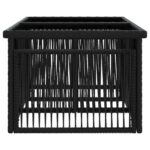 vidaXL Záhradný stôl Čierna 100 x 55 x 37 cm PE ratan a sklo – Obrázok 5