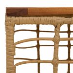 vidaXL Záhradný stôl Prírodná 55 x 55 x 37 cm PE ratan a sklo – Obrázok 5