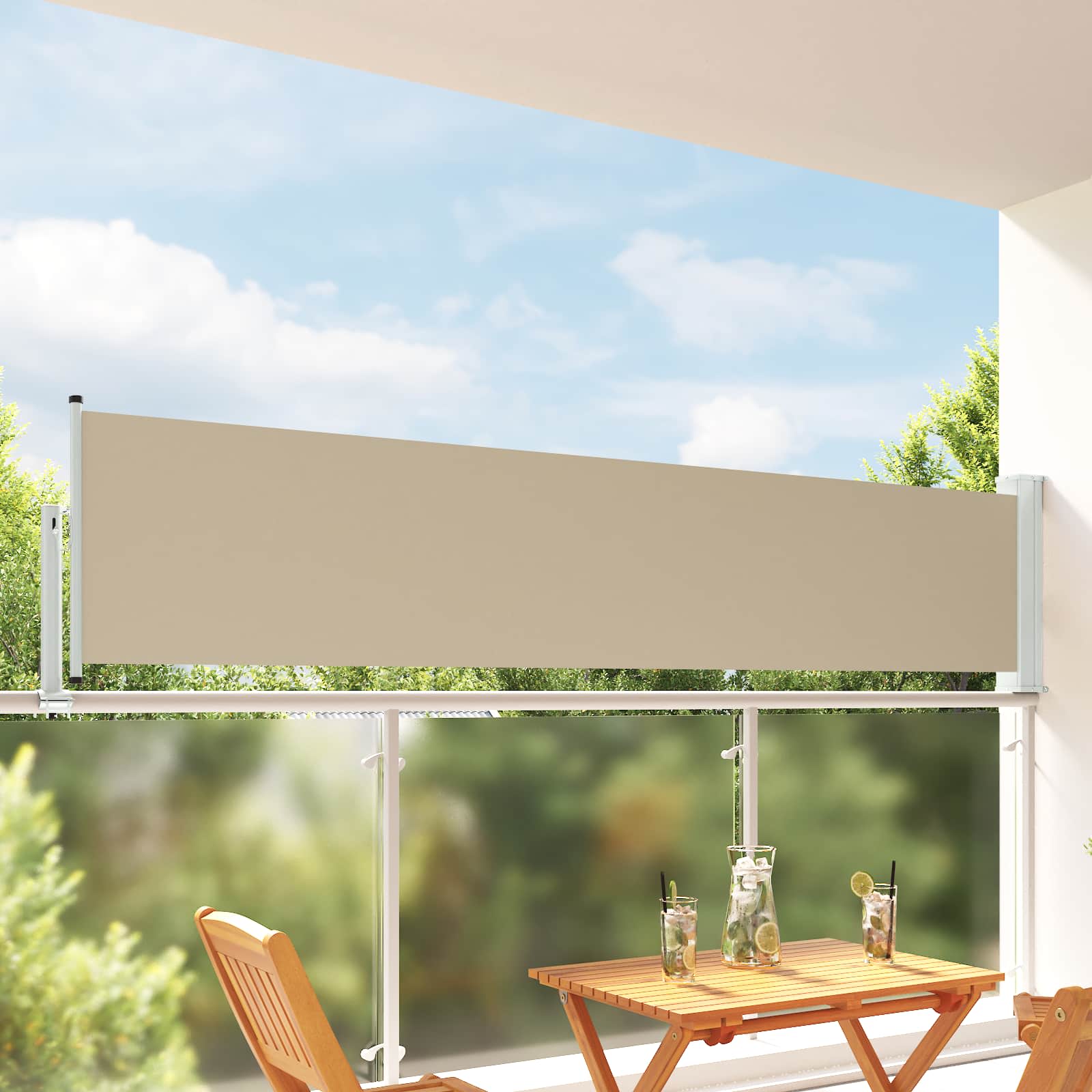 42035239_1.jpg vidaXL Bočný markíz 100 x 300 cm 100% polyester, železo, oceľ – Obrázok 1