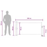 vidaXL Bočný markíz 100 x 300 cm 100% polyester, železo, oceľ – Obrázok 8