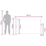 vidaXL Bočný markíz 117 x 300 cm 100% polyester, železo, oceľ – Obrázok 8