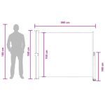 vidaXL Bočný markíz 160 x 300 cm Obdĺžnikový Antracitová – Obrázok 8