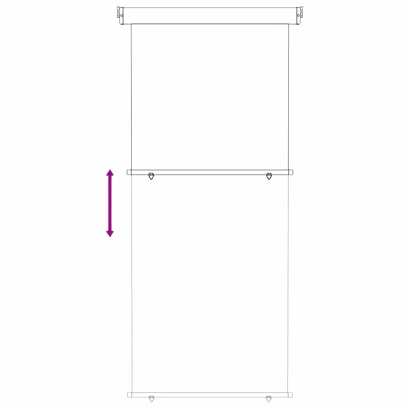 vidaXL Bočný markíz na balkón 100 x 250 cm – Obrázok 5