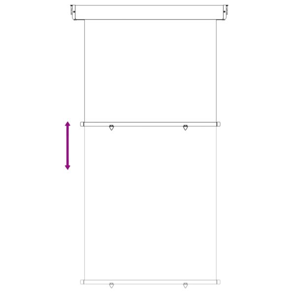vidaXL Bočný markíz na balkón 117 x 250 cm – Obrázok 5