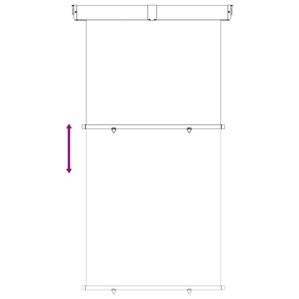 vidaXL Bočný markíz na balkón 170 x 250 cm – Obrázok 5