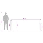 vidaXL Retračná bočná markíza Sivohnedá 300 x 100 cm Polyester – Obrázok 10