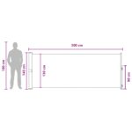 vidaXL Retračná bočná markíza 140 x 300 cm Polyester Obdĺžnikový – Obrázok 7