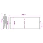 vidaXL Retračná bočná markíza 140 x 500 cm Polyester Obdĺžnikový – Obrázok 7