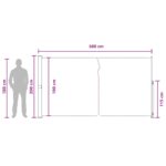 vidaXL Retračná bočná markíza 200 x 500 cm – Obrázok 7