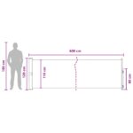 vidaXL Retračná bočná markíza 117 x 600 cm Polyester Obdĺžnikový – Obrázok 7